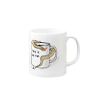 いぬしょっぷのマグカップ独占へび Mug :right side of the handle