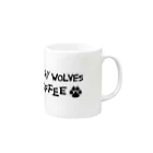 LUCKY WOLVES COFFEE GOODS SHOPのLUCKY WOLVES GOODS Mug :right side of the handle