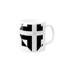 sevenoverlineのcrossroad -monochrome- Mug :right side of the handle