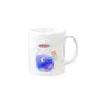 りんご飴@りんたん/ninecolorsの夜空瓶🌙 Mug :right side of the handle