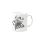 Kochou Design Studioの【ゼンタングルシリーズ・花】 Mug :right side of the handle