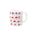 あまいあめのheart flower Mug :right side of the handle