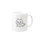 ねこひげの猫ですけど何か【白猫】 Mug :right side of the handle