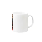 カエル工場のアスファルト01_レッド ［kaerukova］ Mug :right side of the handle