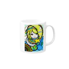 Q次元のがーる①(黄色フチ無し) Mug :right side of the handle