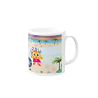 ジルトチッチのデザインボックスのクレコちゃん南国の島の夕暮れ Mug :right side of the handle