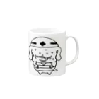 たまたまるの工事中に焦ってるドンちゃん Mug :right side of the handle