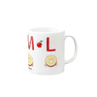 イラスト MONYAAT のML002 SMLTシャツのりんごすたぁ*輪切りのリンゴ Mug :right side of the handle