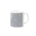 rilybiiのサクランボ柄 グレーブルー Mug :right side of the handle