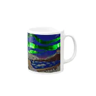 Junie貼り絵グッズのオーロラ夢の国 Mug :right side of the handle