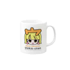 漢字キャラクターあめかちゃんのうーかちゃん close-up Mug :right side of the handle