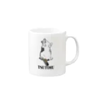 りすしっぽしぇんしぇいのどんぐり工房の猫のTSUTOMUくん Mug :right side of the handle