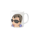 なつこ@3y1mのdark glasses BABY Mug :right side of the handle