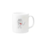 地域猫　那珂川 ねこ ネットワークの猫ニャッチョ💪(KAZU) Mug :right side of the handle