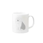 ゆいたっく／犬イラストのオールドイングリッシュシープドッグ Mug :right side of the handle