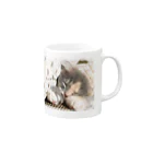 risa-woolfelt＊sugar-のお昼寝Latte Mug :right side of the handle