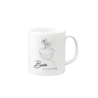 Belle.のBelle LOGO Mug :right side of the handle