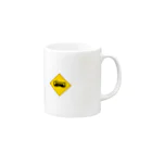 ふみきりグッズSHOPのふみきりと標識 Mug :right side of the handle