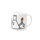 うえたに夫婦のビーカーくんとそのなかまたちロゴ Mug :right side of the handle