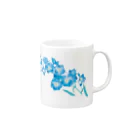 花雑貨の青い花 デルフィニウム （水彩） Mug :right side of the handle