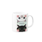 ぐみのねここ✴︎まぐかっぷ(ぶるー) 猫 Mug :right side of the handle