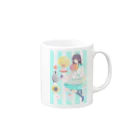 ꜀(.௰. ꜆)꜄もふもふ屋のSUMMER Mug :right side of the handle