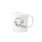 タケウマデザインのイッヌ Mug :right side of the handle