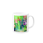 NEON LIGHT STARSのグリーンランタン Mug :right side of the handle