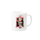 SORANEKO Art Shopの星と玉乗り猫 Mug :right side of the handle