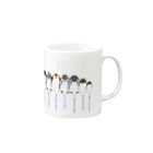 チヒロの背の順ペンギン Mug :right side of the handle