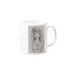 百音の泣いてる夏の女の子ちゃん Mug :right side of the handle