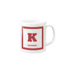 におわせのまにーの赤のK.M Mug :right side of the handle