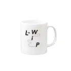 Lwip_HirokoTOKUNAGA のLWiP_Original Logo_Black Mug :right side of the handle