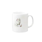 海賊猫 cocoのvictorian cat♡Donation♡お茶会ねこちゃん 『ねこのお茶会』 Mug :right side of the handle