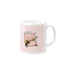 気ままな雑貨屋さんの豚：ギター/ピンク色　＠気ままな雑貨屋さんらんず マグカップの取っ手の右面