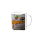 いきものショップのレオパのみかんちゃん Mug :right side of the handle