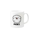 うにたんshopの(文字あり)ペロリんペキニーズ Mug :right side of the handle