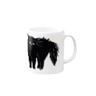 マイマイタケの怒ってます（黒猫） Mug :right side of the handle