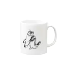 ヤシの実。の飼い猫のちゃっぴー。 Mug :right side of the handle