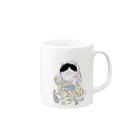 乱坊倶楽部ー妖怪部屋の妖怪　般若 Mug :right side of the handle