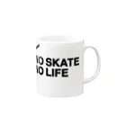 DRIPPEDのNO SKATE NO LIFE 黒ロゴ マグカップの取っ手の右面