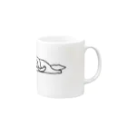 GYOGA猫の仰臥猫 Mug :right side of the handle