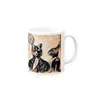 海賊猫 cocoの『CAT PIRATE COCO 海賊猫 coco』の"Keep Calm and Steampunk On ロゴ・グッズ スチームパンク ② アンティーク地図 Mug :right side of the handle