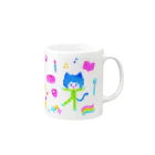 イシノアサミの夢みる猫は、しっぽで笑う Mug :right side of the handle