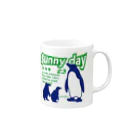 gunjho'sgalleryの夏カラー ペンギン Mug :right side of the handle