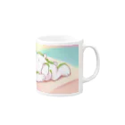 くまくまたの苔になりたいKUMA Mug :right side of the handle