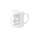 しの田サバニレのジャンプに失敗したKaeru-黒大- Mug :right side of the handle