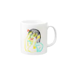 青色ピーナッツの洗顔 Mug :right side of the handle