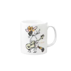 ビューン ワークスのミケ猫　ヤギーニャ　ベーシスト Mug :right side of the handle