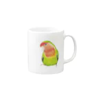 森図鑑の[森図鑑]コザクラインコ ノーマル Mug :right side of the handle